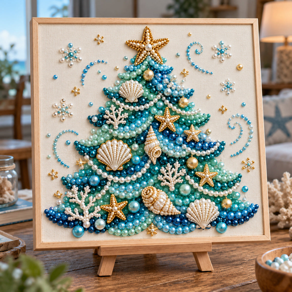 Coastal Pine Sparkle DIY Diamond Pearl Art Kit GFTOTP23508