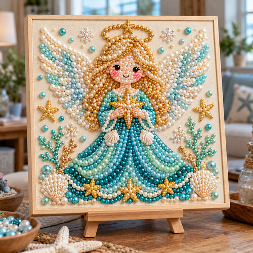 Coastal Christmas Angel DIY Diamond Pearl Art Kit GFTOTP23513