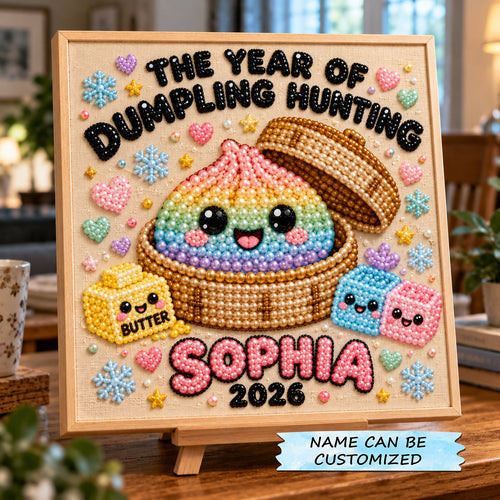 Personalized Dumpling Hunt DIY Diamond Pearl Art Kit QTCUZ GFTOTP23552