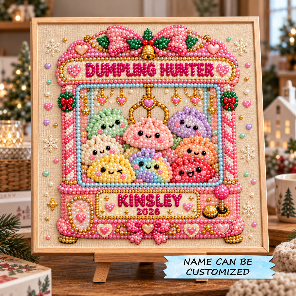 Personalized Dumpling Claw Machine DIY Diamond Pearl Art Kit QTCUZ GFTOTP23555