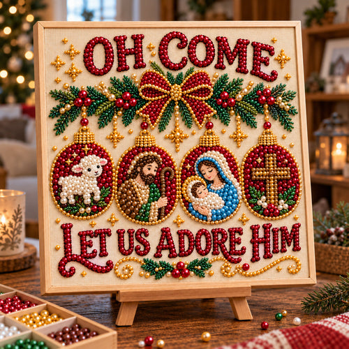 Let Us Adore Him DIY Diamond Pearl Art Kit GFTOTP23559