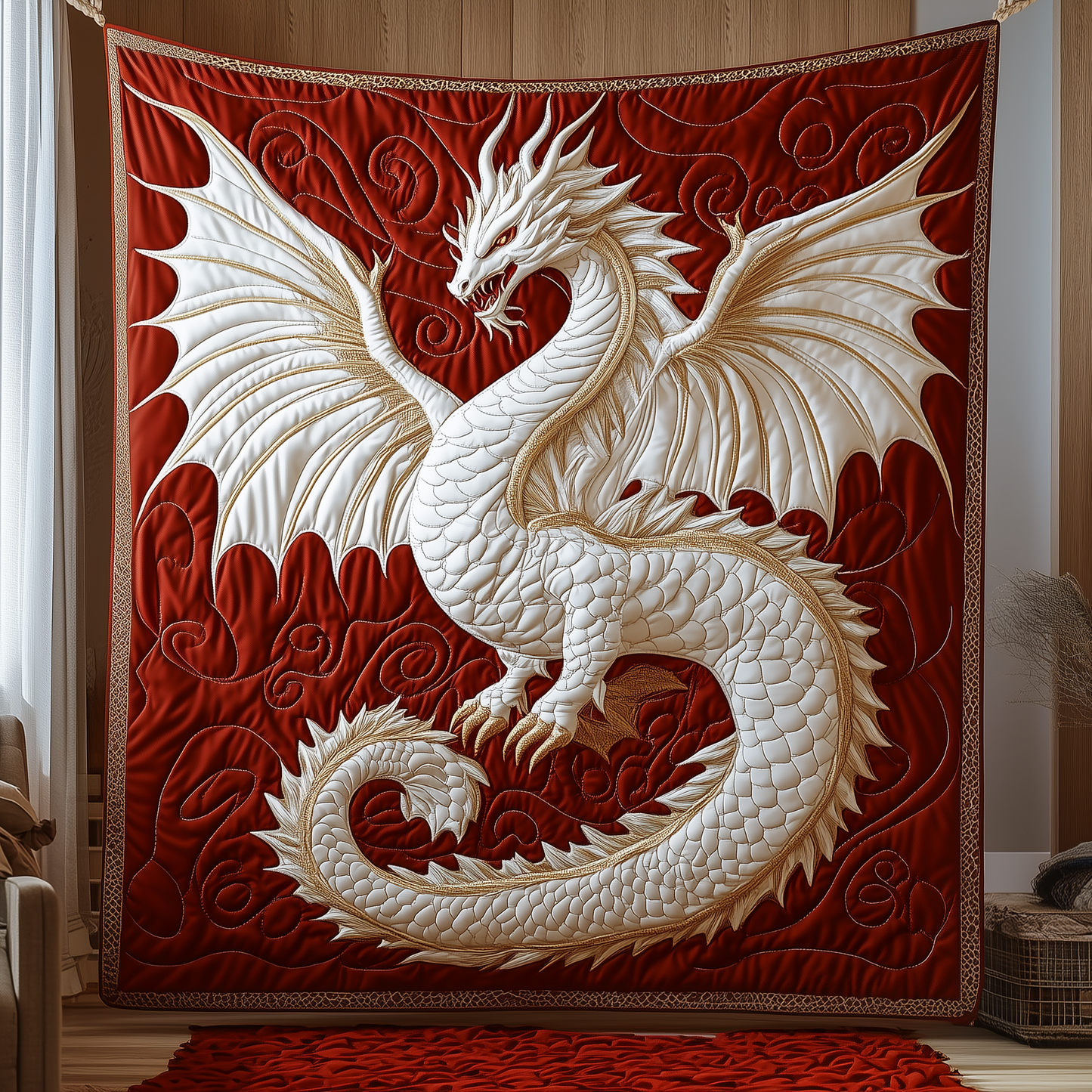 Majestic Dragon Quilted Blanket GFTOTP2406