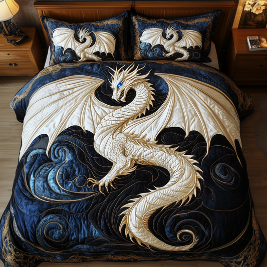 Majestic Dragon 3-Piece Quilted Bedding Set GFTOTP2417