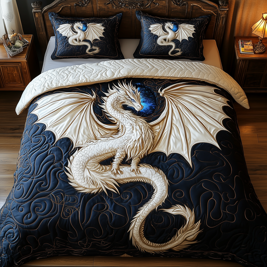 Majestic Dragon 3-Piece Quilted Bedding Set GFTOTP2418