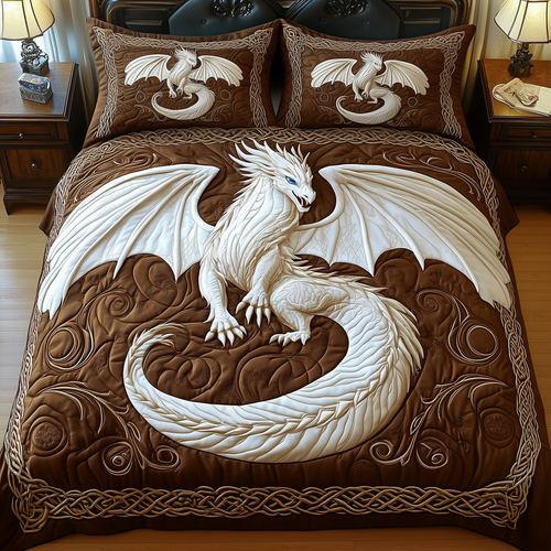 Majestic Dragon 3-Piece Quilted Bedding Set GFTOTP2423