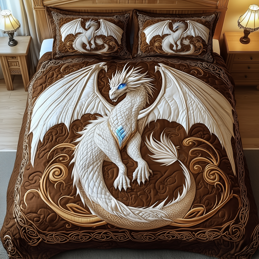 Majestic Dragon 3-Piece Quilted Bedding Set GFTOTP2427