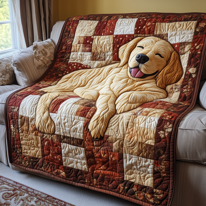 Sleepy Dog Quilted Blanket