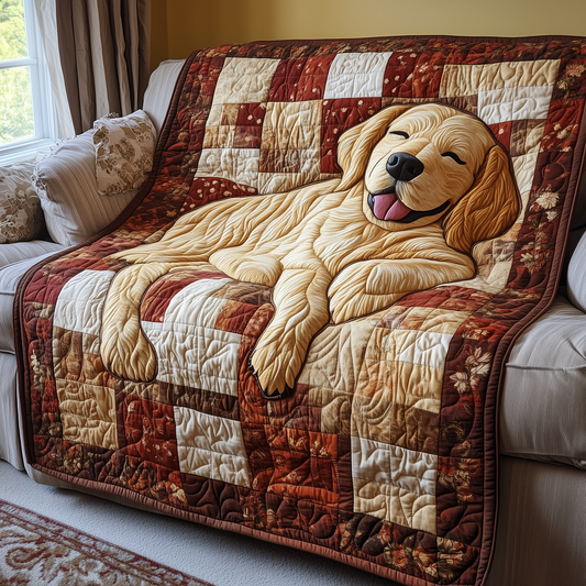 Sleepy Dog Quilted Blanket