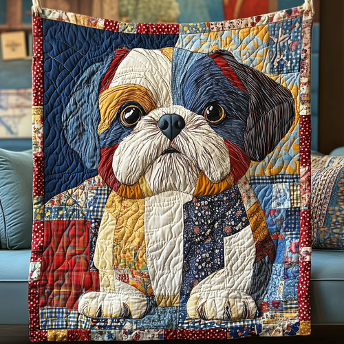 Adorable Shih Tzu Quilted Blanket GFTOTP2510
