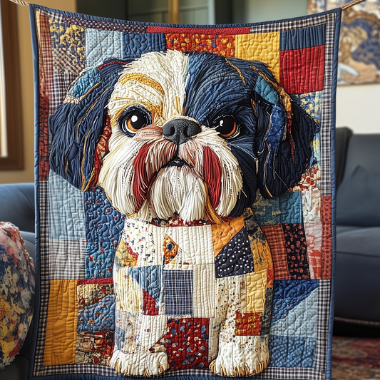 Adorable Shih Tzu Quilted Blanket GFTOTP2511