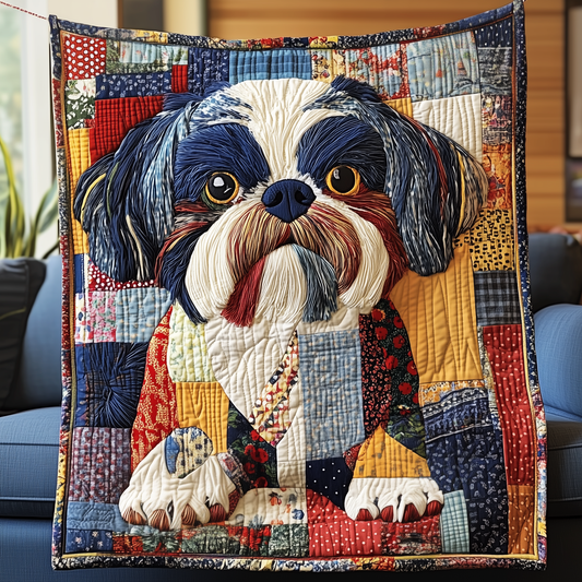 Adorable Shih Tzu Quilted Blanket GFTOTP2512