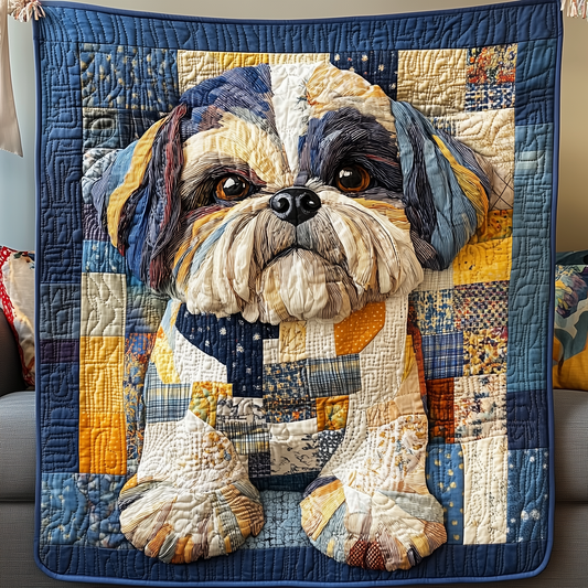 Adorable Shih Tzu Quilted Blanket GFTOTP2513