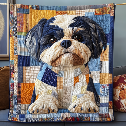 Adorable Shih Tzu Quilted Blanket GFTOTP2515