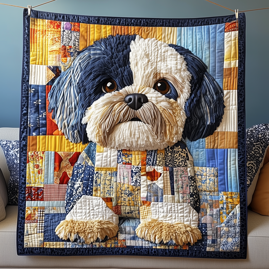 Adorable Shih Tzu Quilted Blanket GFTOTP2516