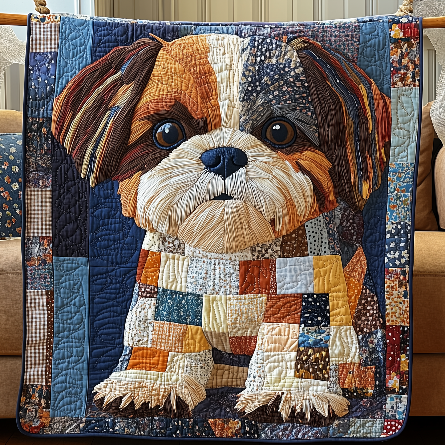 Adorable Shih Tzu Quilted Blanket GFTOTP2518