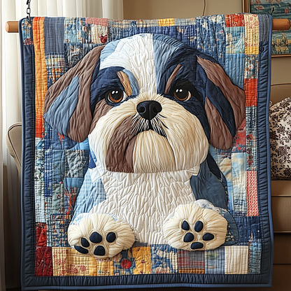 Adorable Shih Tzu Quilted Blanket GFTOTP2519