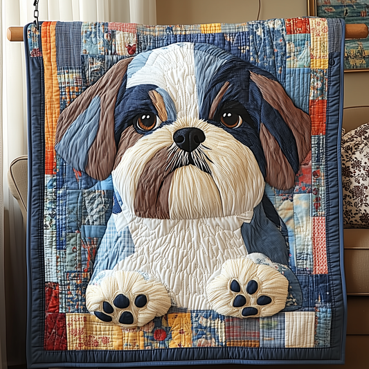 Adorable Shih Tzu Quilted Blanket GFTOTP2519