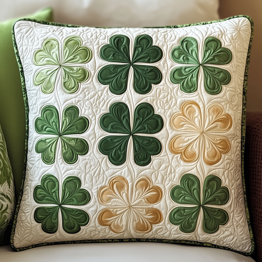 Irish Shamrock Quilted Pillow Case GFTOTP2545