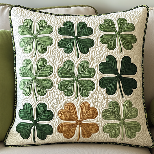 Irish Shamrock Quilted Pillow Case GFTOTP2546