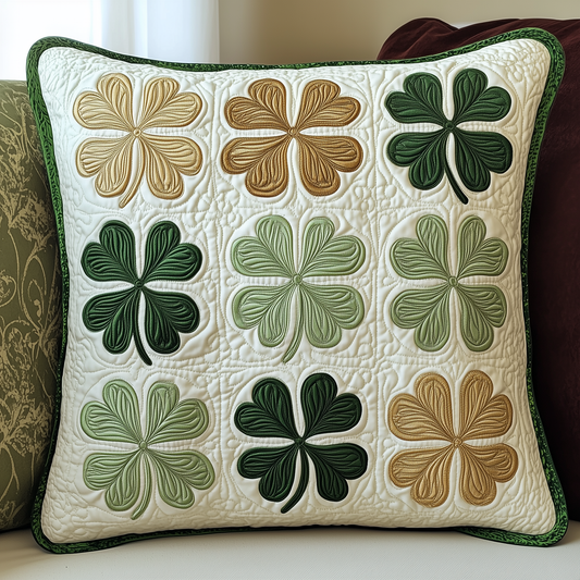 Irish Shamrock Quilted Pillow Case GFTOTP2547