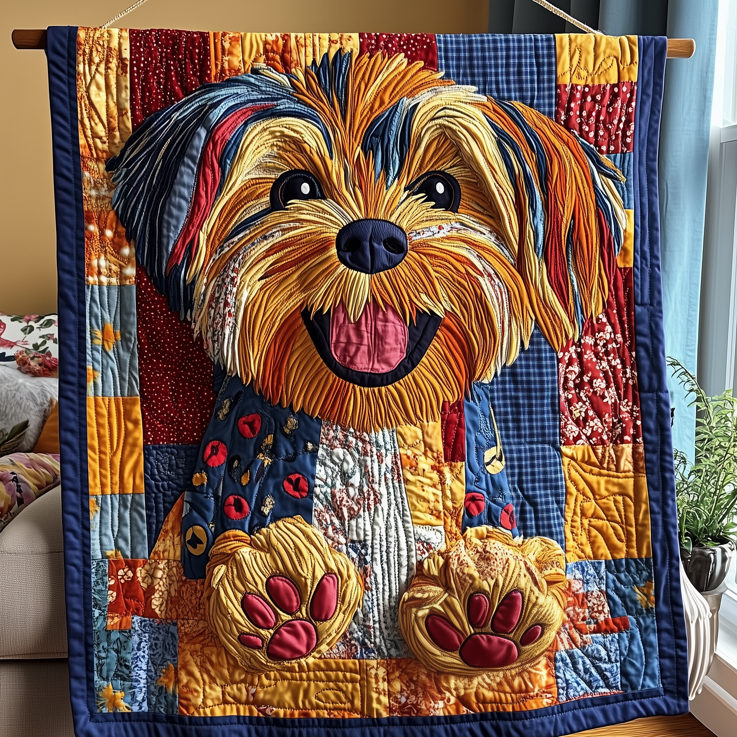 Yorkshire Terrier Quilted Blanket GFTOTP2553