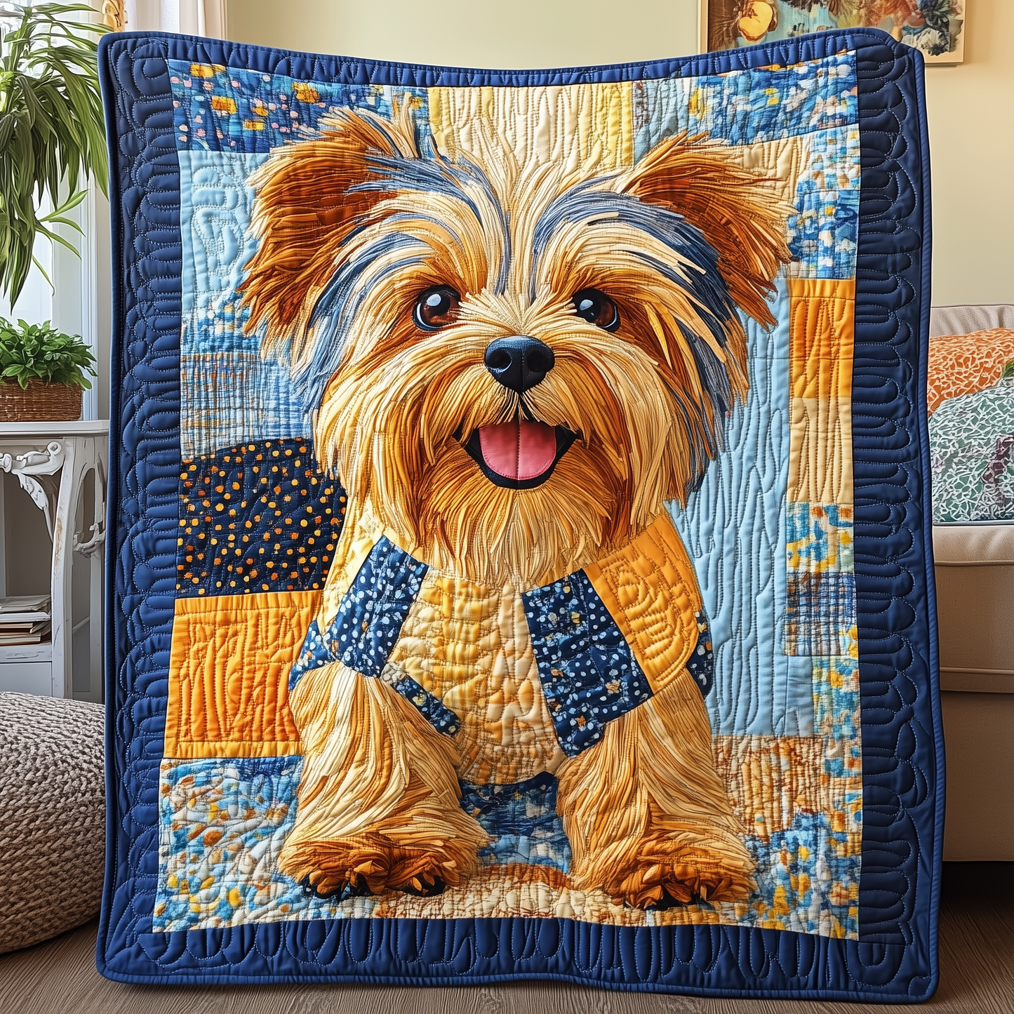 Yorkshire Terrier Quilted Blanket GFTOTP2554