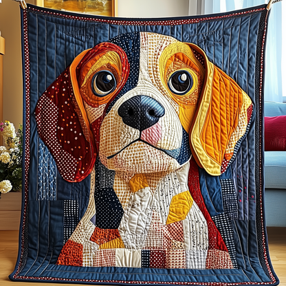 Happy Beagle Quilted Blanket GFTOTP2574