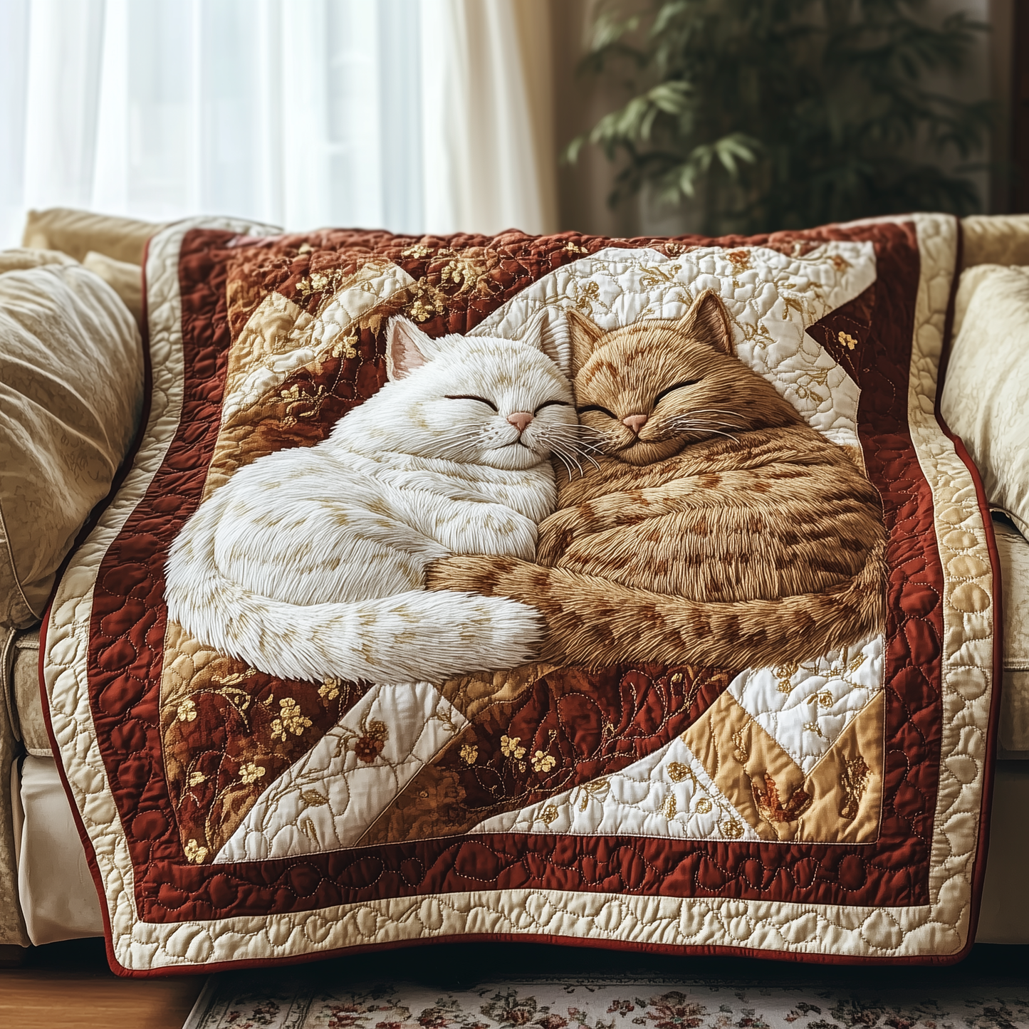 Cuddly Cat Slumber Quilted Blanket GFTOTP2591