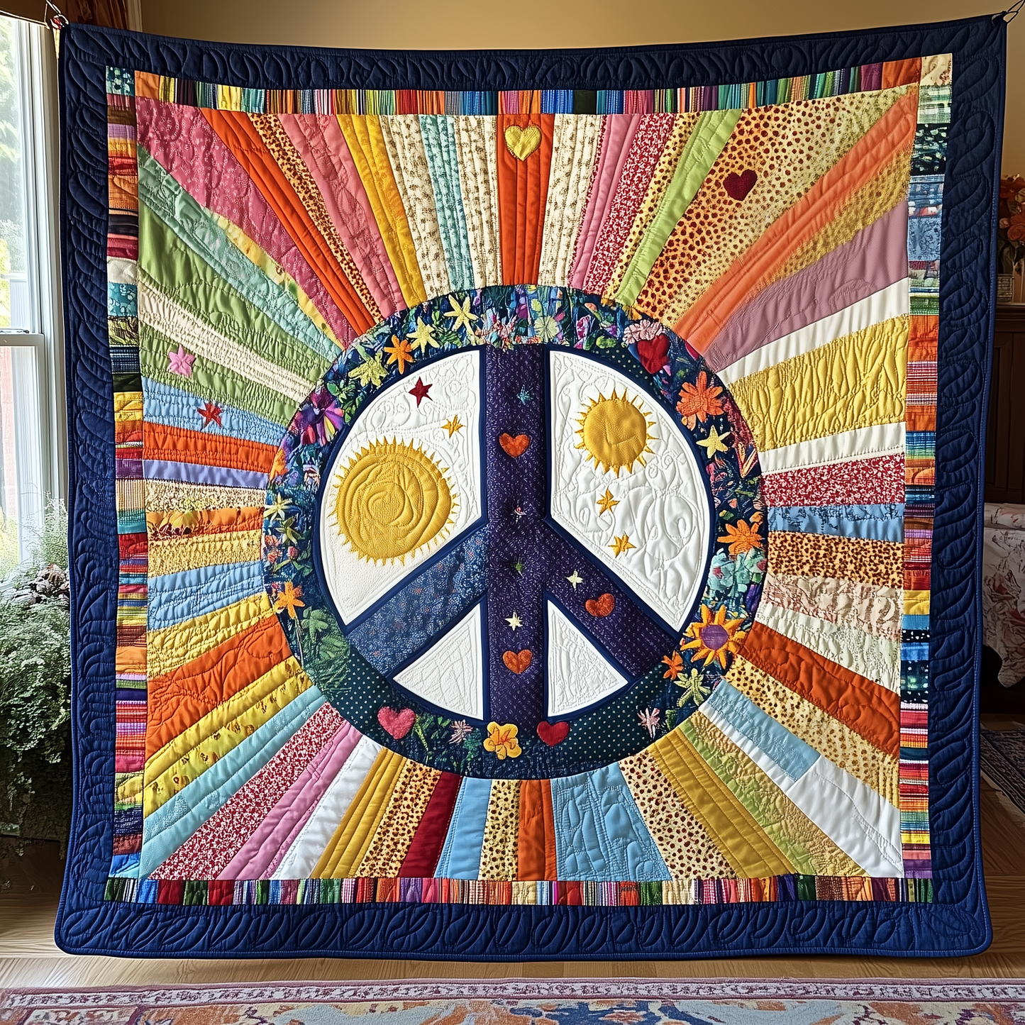 Peace Sign Quilted Blanket GFTOTP2702