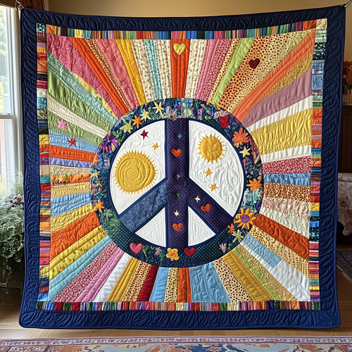 Peace Sign Quilted Blanket GFTOTP2702
