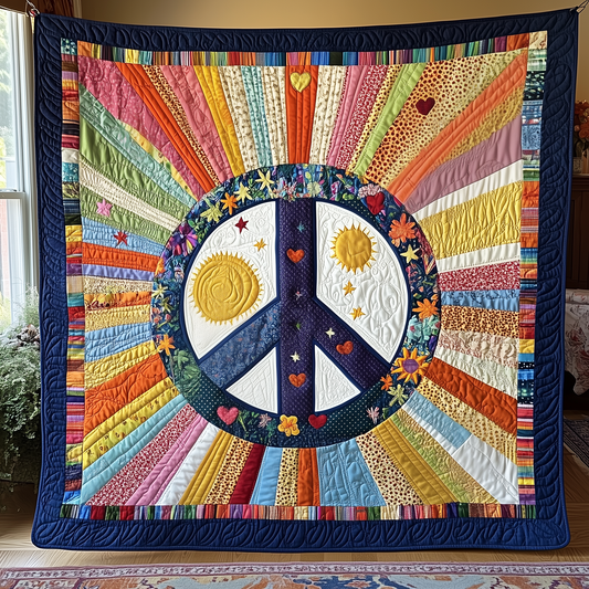 Peace Sign Quilted Blanket GFTOTP2702
