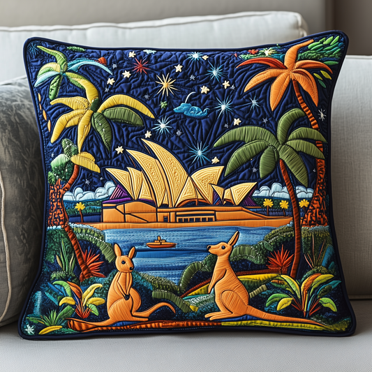 Happy Australia Day Quilted Pilow Case GFTOTP2727