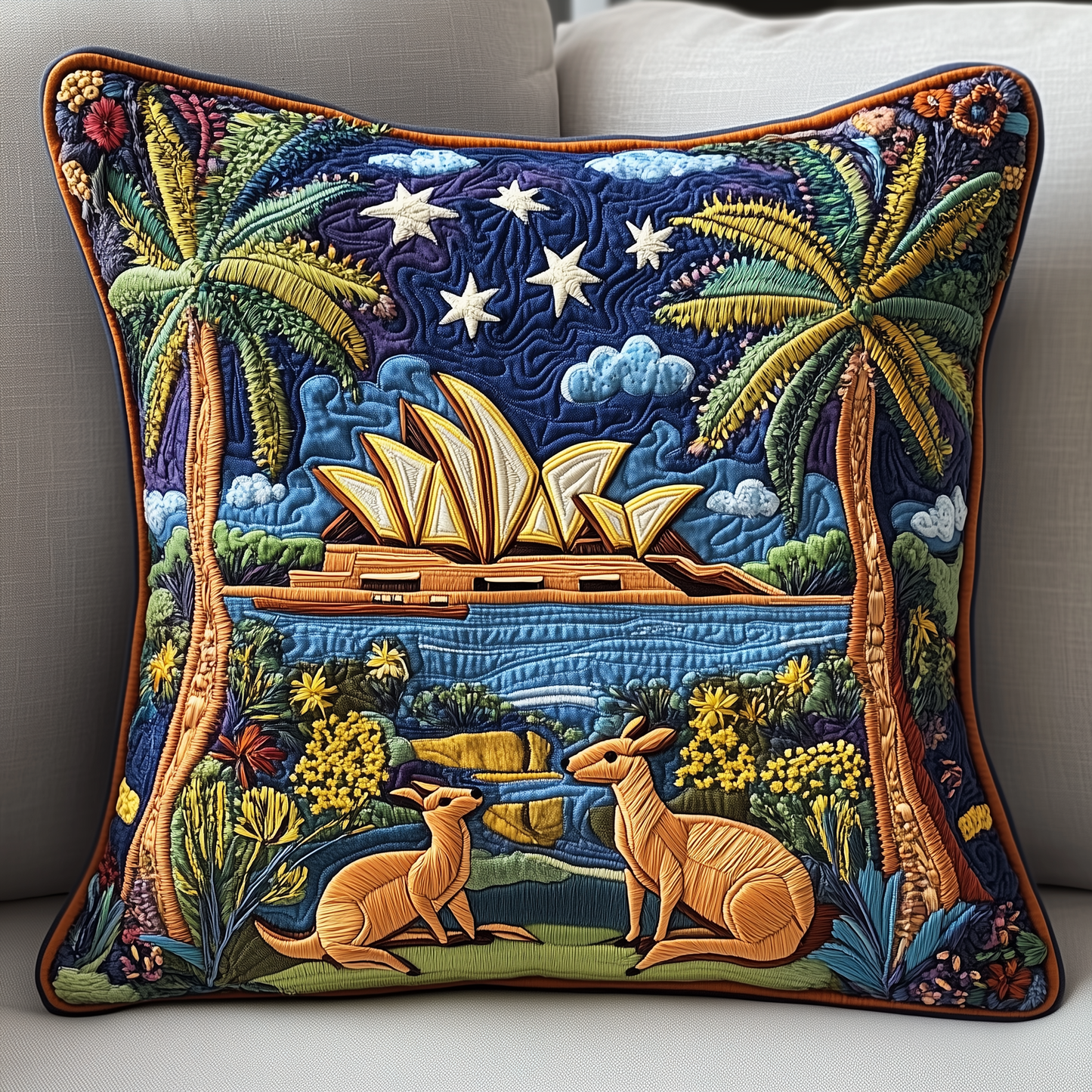 Happy Australia Day Quilted Pilow Case GFTOTP2728