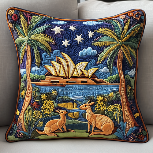 Happy Australia Day Quilted Pilow Case GFTOTP2728