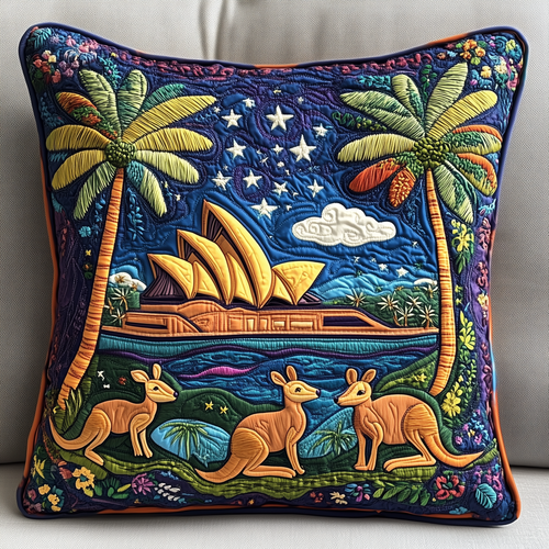 Happy Australia Day Quilted Pilow Case GFTOTP2729