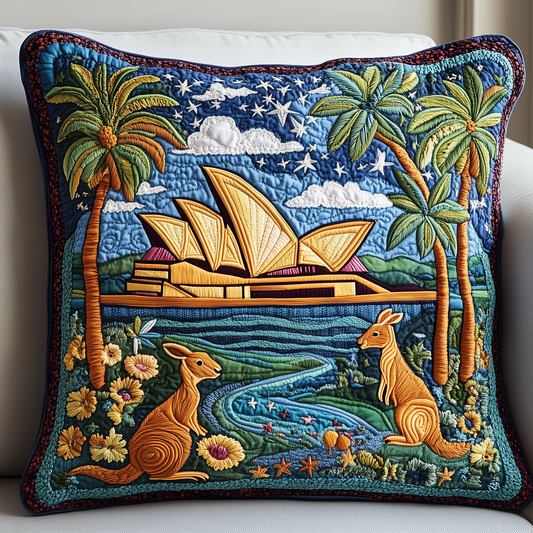 Happy Australia Day Quilted Pilow Case GFTOTP2730