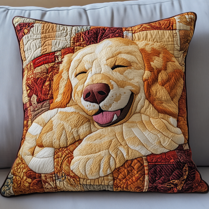 Sleepy Golden Retriever Quilted Pillow Case GFTOTP2807