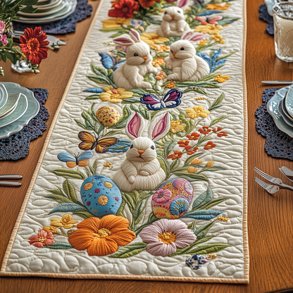 Easter Day Bunny Charm Quilted Table Runner GFTOTP2973