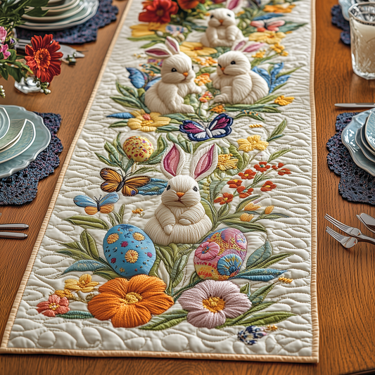 Easter Day Bunny Charm Quilted Table Runner GFTOTP2973