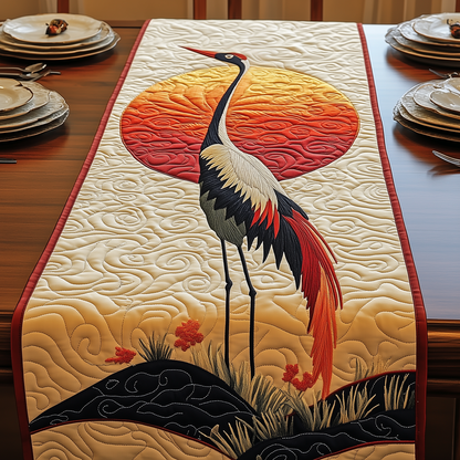 Elegant Crane Quilted Table Runner GFTOTP3060