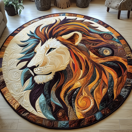 Majestic Lion Quilted Round Mat GFTOTP3075
