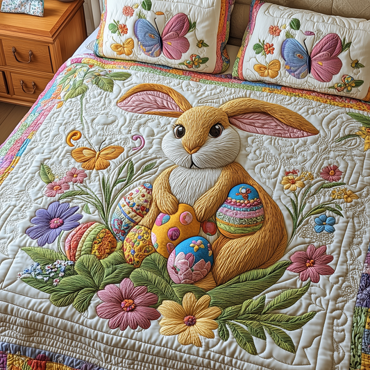 Happy Easter Day 3-Piece Quilted Bedding Set GFTOTP3109