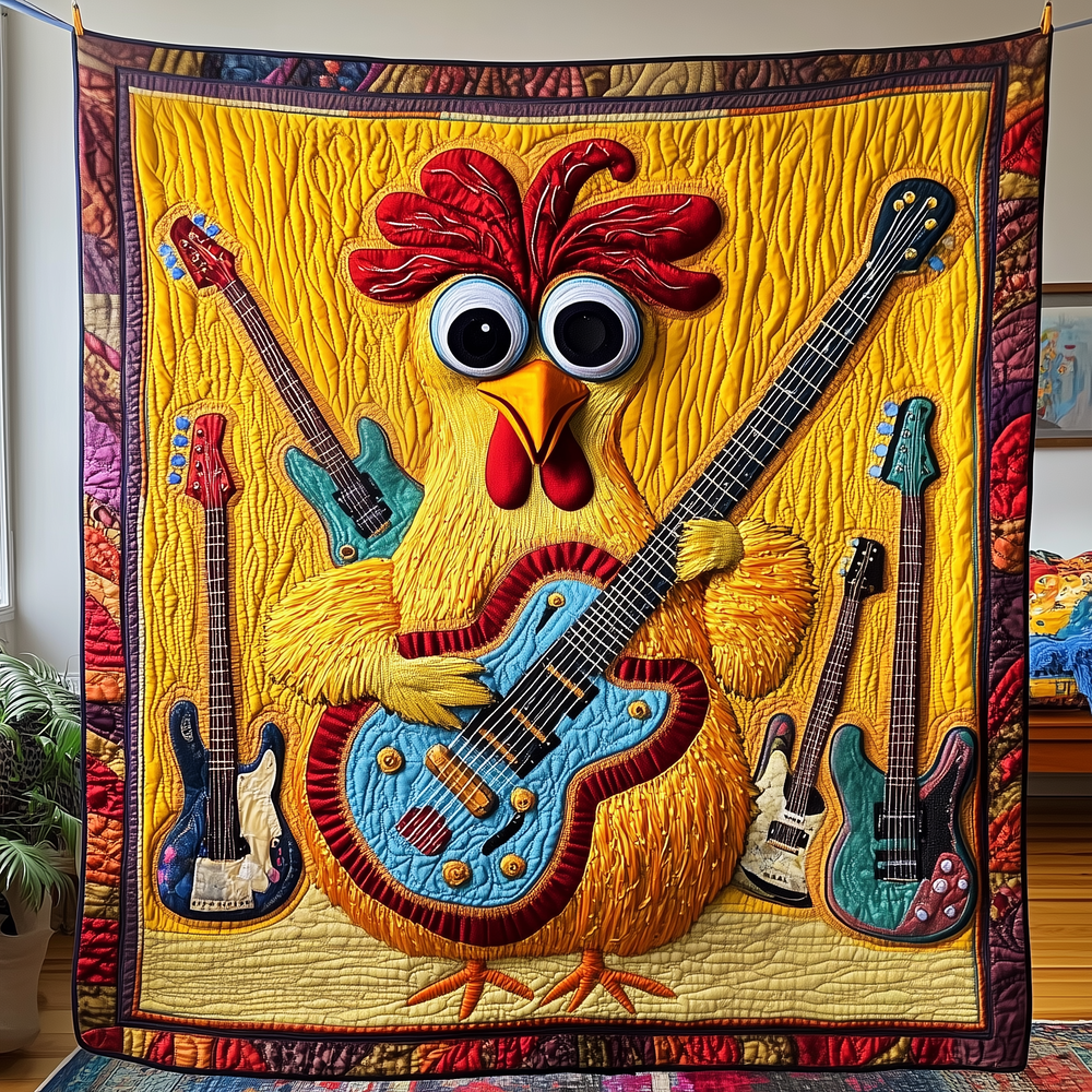 Chicken Rock Fiesta Quilted Blanket GFTOTP3166