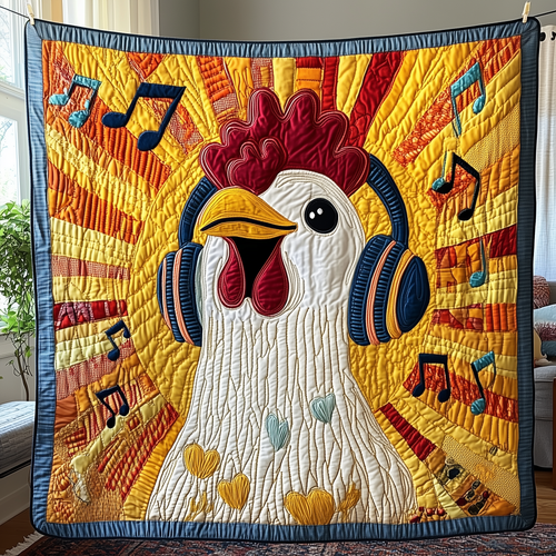 Groovy Chicken Harmony Quilted Blanket GFTOTP3186