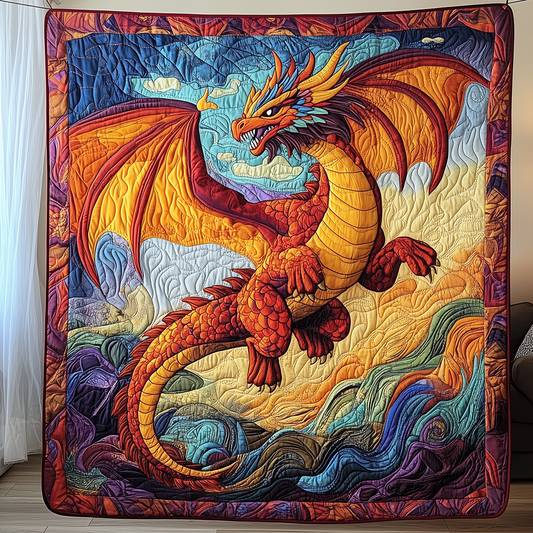 Elegant Dragon Quilted Blanket GFTOTP3404