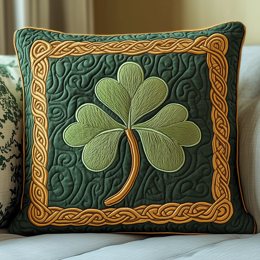 Irish Shamrock Quilted Pillow Case GFTOTP3493