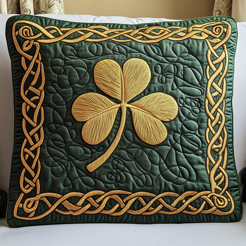 Irish Shamrock Quilted Pillow Case GFTOTP3495