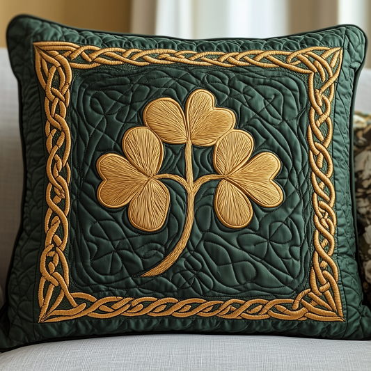 Irish Shamrock Quilted Pillow Case GFTOTP3496