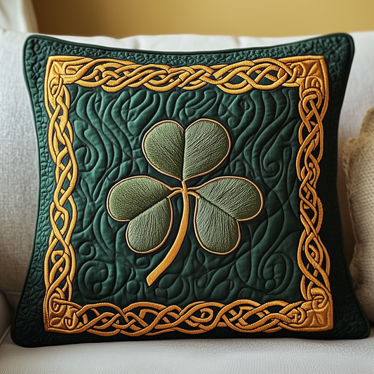 Irish Shamrock Quilted Pillow Case GFTOTP3497
