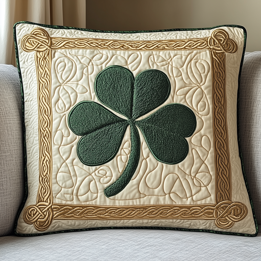 Irish Shamrock Quilted Pillow Case GFTOTP3503